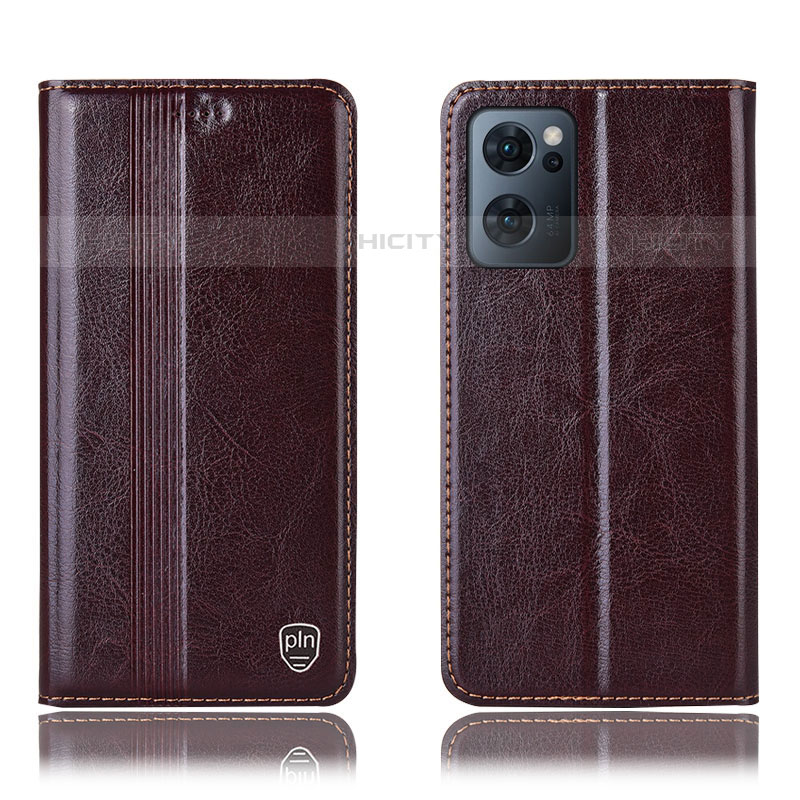 Funda de Cuero Cartera con Soporte Carcasa H05P para Oppo Reno7 5G