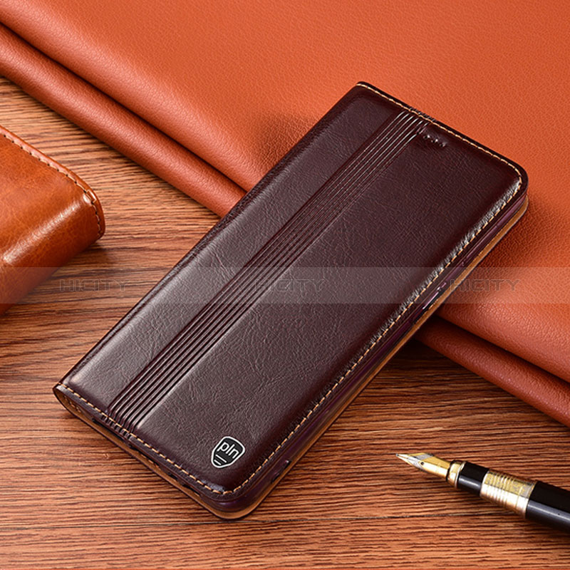 Funda de Cuero Cartera con Soporte Carcasa H05P para Samsung Galaxy A10s Marron