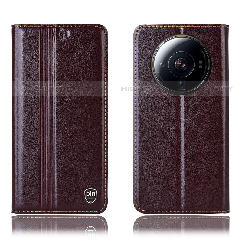 Funda de Cuero Cartera con Soporte Carcasa H05P para Xiaomi Mi 12S Ultra 5G Marron