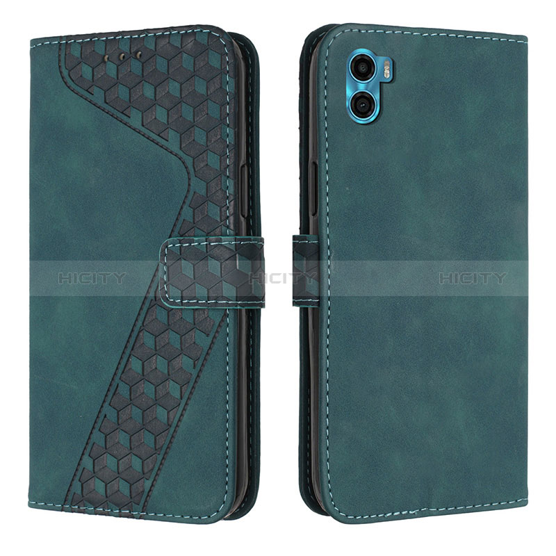 Funda de Cuero Cartera con Soporte Carcasa H05X para Motorola Moto E22S