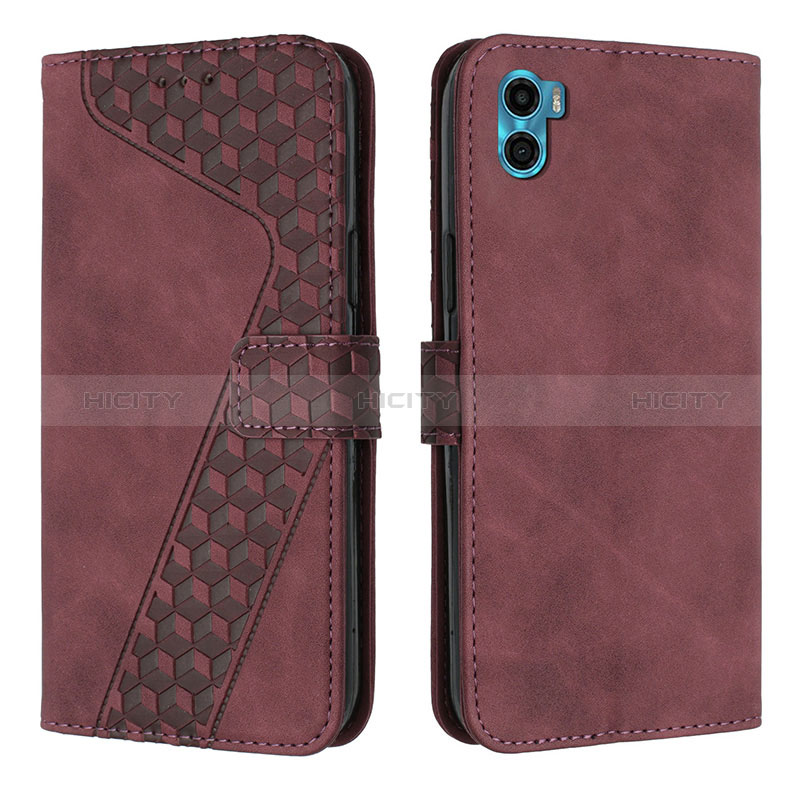 Funda de Cuero Cartera con Soporte Carcasa H05X para Motorola Moto E22S