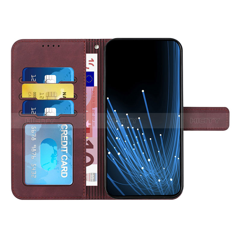 Funda de Cuero Cartera con Soporte Carcasa H05X para Motorola Moto E22S