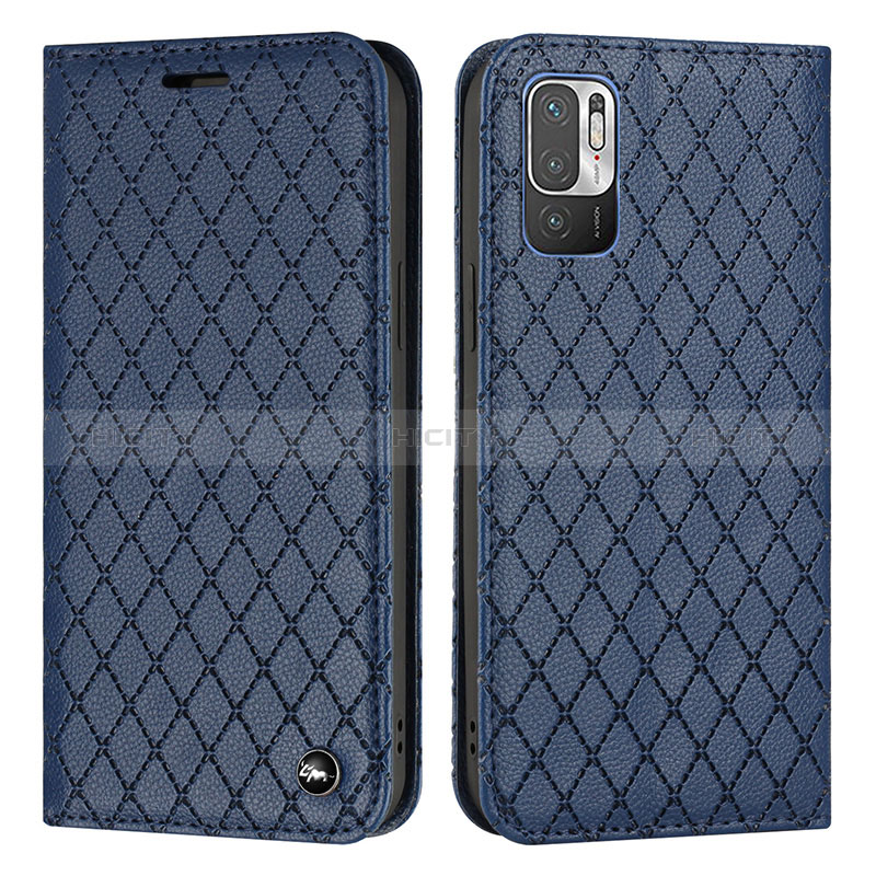 Funda de Cuero Cartera con Soporte Carcasa H05X para Xiaomi POCO M3 Pro 5G Azul