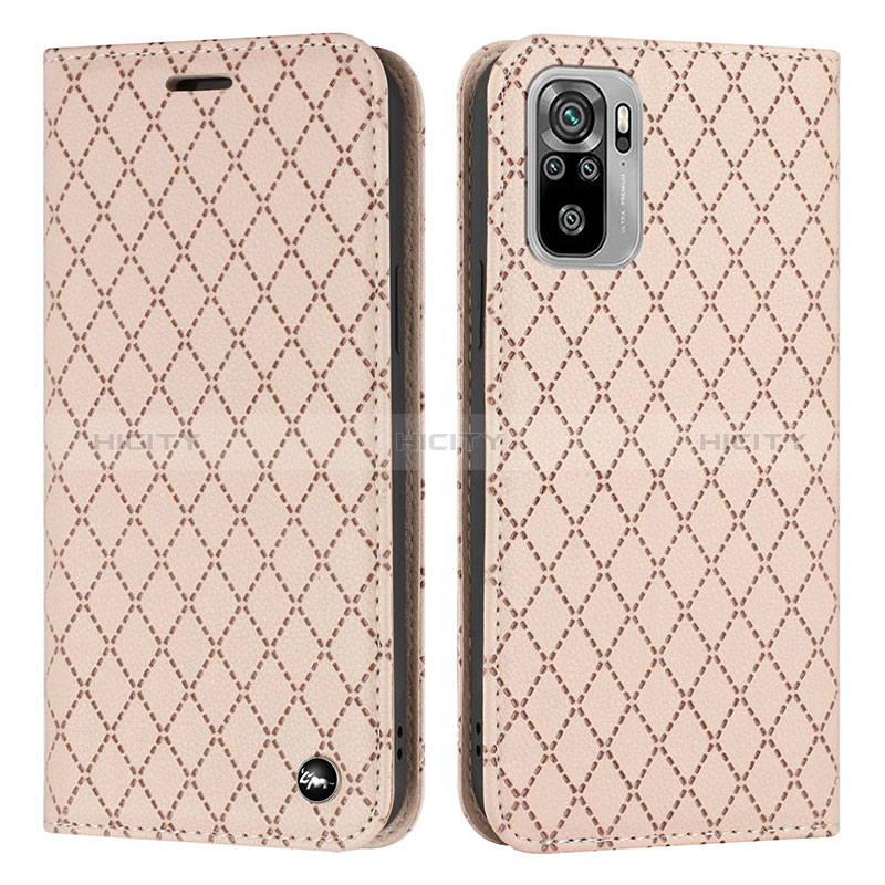 Funda de Cuero Cartera con Soporte Carcasa H05X para Xiaomi Poco M5S Oro