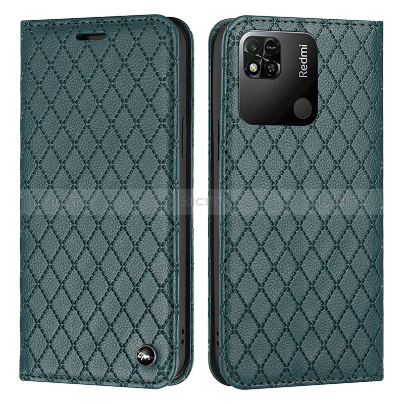 Funda de Cuero Cartera con Soporte Carcasa H05X para Xiaomi Redmi 10A 4G Verde