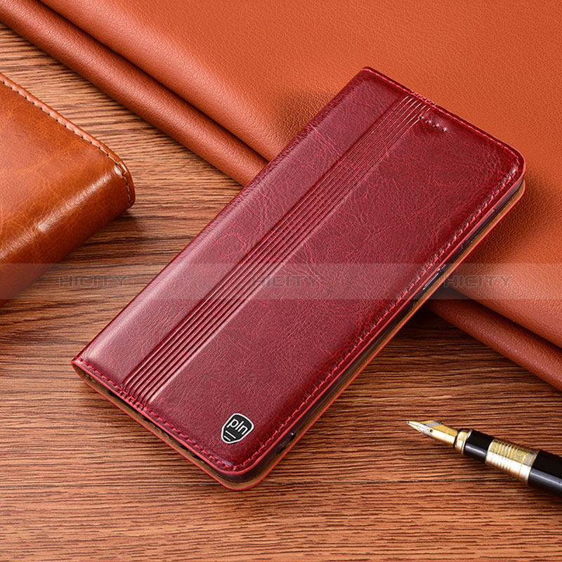 Funda de Cuero Cartera con Soporte Carcasa H06P para Huawei Mate 60 Rojo