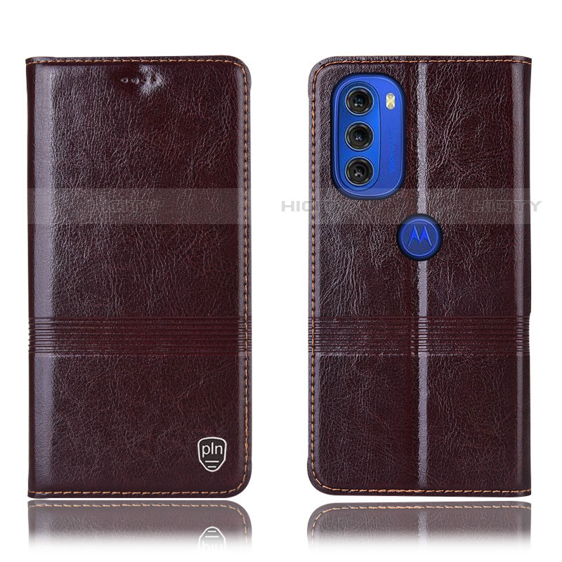 Funda de Cuero Cartera con Soporte Carcasa H06P para Motorola Moto G51 5G