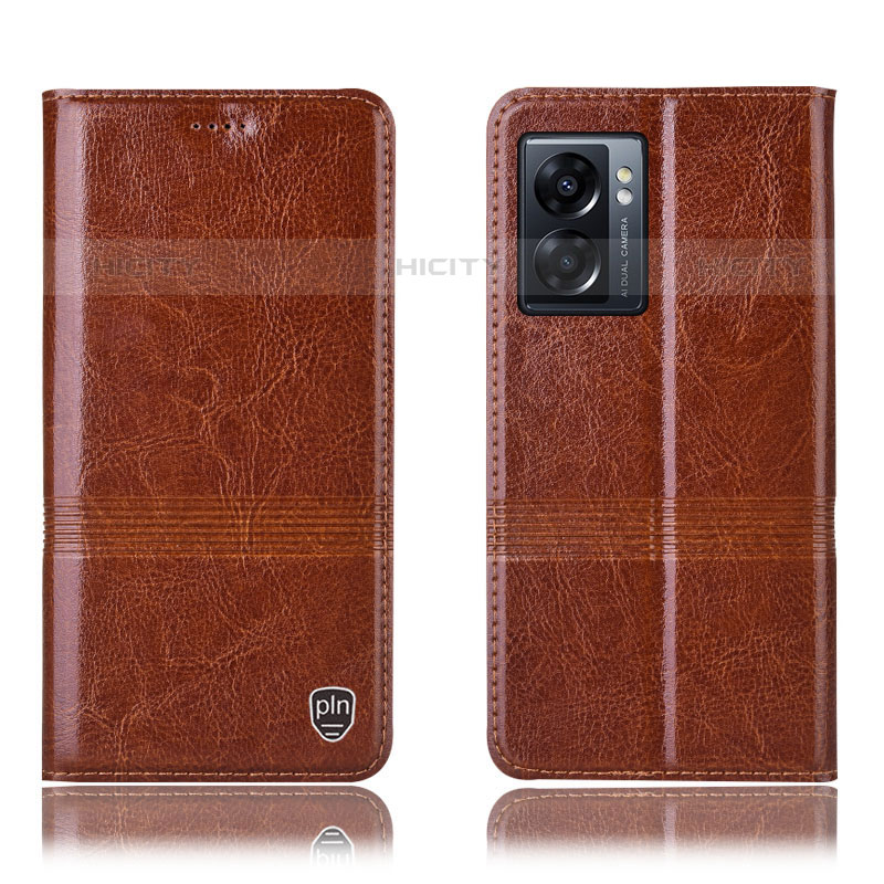 Funda de Cuero Cartera con Soporte Carcasa H06P para OnePlus Nord N300 5G Marron Claro