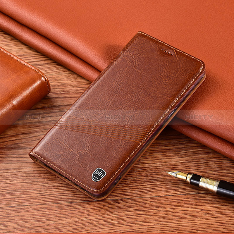 Funda de Cuero Cartera con Soporte Carcasa H06P para Samsung Galaxy A10s Marron Claro