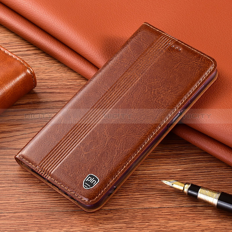 Funda de Cuero Cartera con Soporte Carcasa H06P para Samsung Galaxy S24 5G Marron Claro