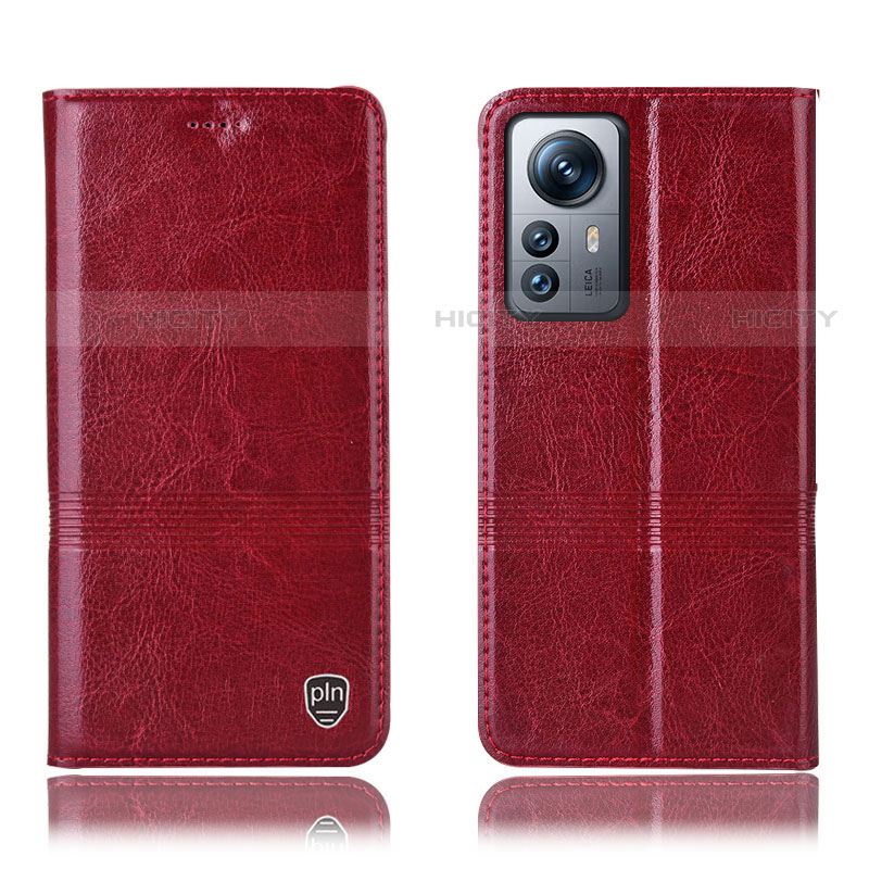 Funda de Cuero Cartera con Soporte Carcasa H06P para Xiaomi Mi 12 Lite 5G Rojo