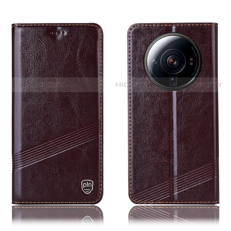 Funda de Cuero Cartera con Soporte Carcasa H06P para Xiaomi Mi 12 Ultra 5G Marron