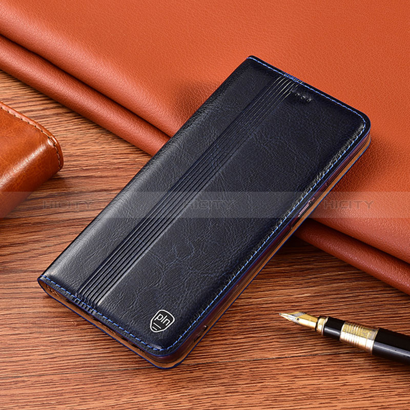 Funda de Cuero Cartera con Soporte Carcasa H06P para Xiaomi Redmi 9C NFC Azul