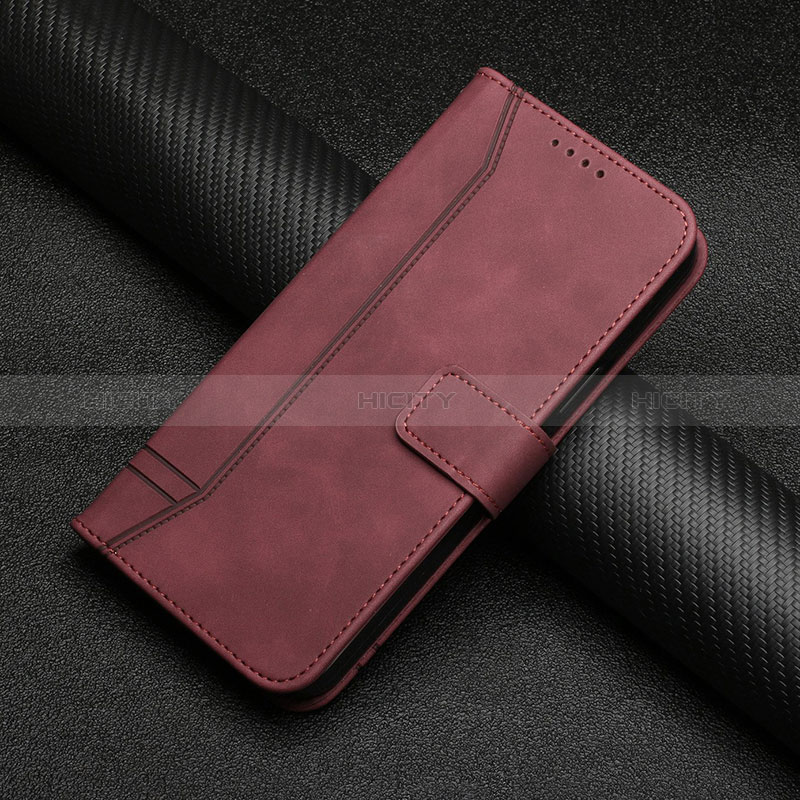 Funda de Cuero Cartera con Soporte Carcasa H06X para Huawei Honor 50 5G Rojo