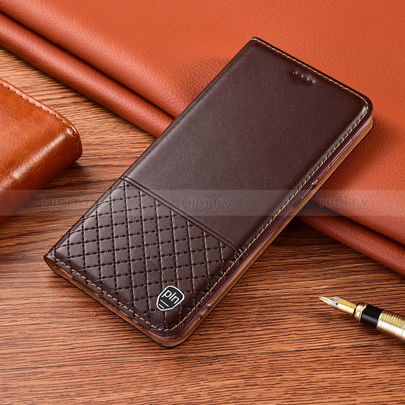 Funda de Cuero Cartera con Soporte Carcasa H07P para Huawei Honor 100 5G Marron