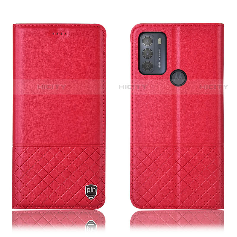 Funda de Cuero Cartera con Soporte Carcasa H07P para Motorola Moto G50