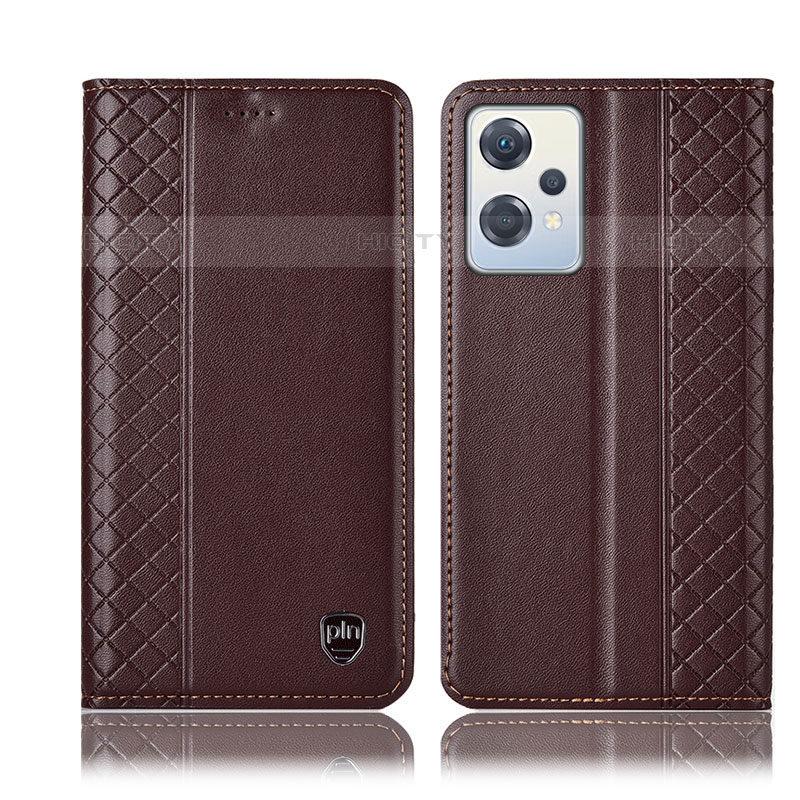 Funda de Cuero Cartera con Soporte Carcasa H07P para OnePlus Nord CE 2 Lite 5G Marron