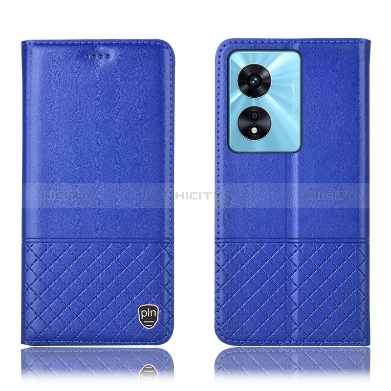 Funda de Cuero Cartera con Soporte Carcasa H07P para Oppo A1 Pro 5G Azul