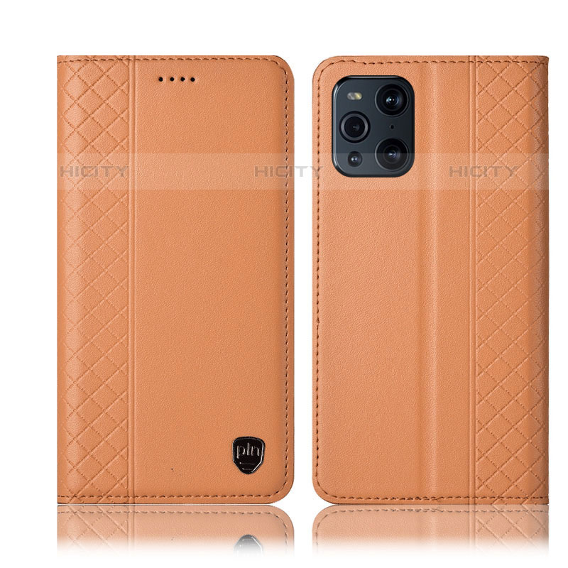 Funda de Cuero Cartera con Soporte Carcasa H07P para Oppo Find X3 Pro 5G