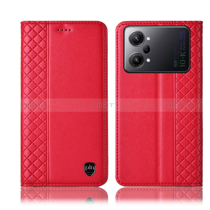 Funda de Cuero Cartera con Soporte Carcasa H07P para Oppo K10 Pro 5G Rojo