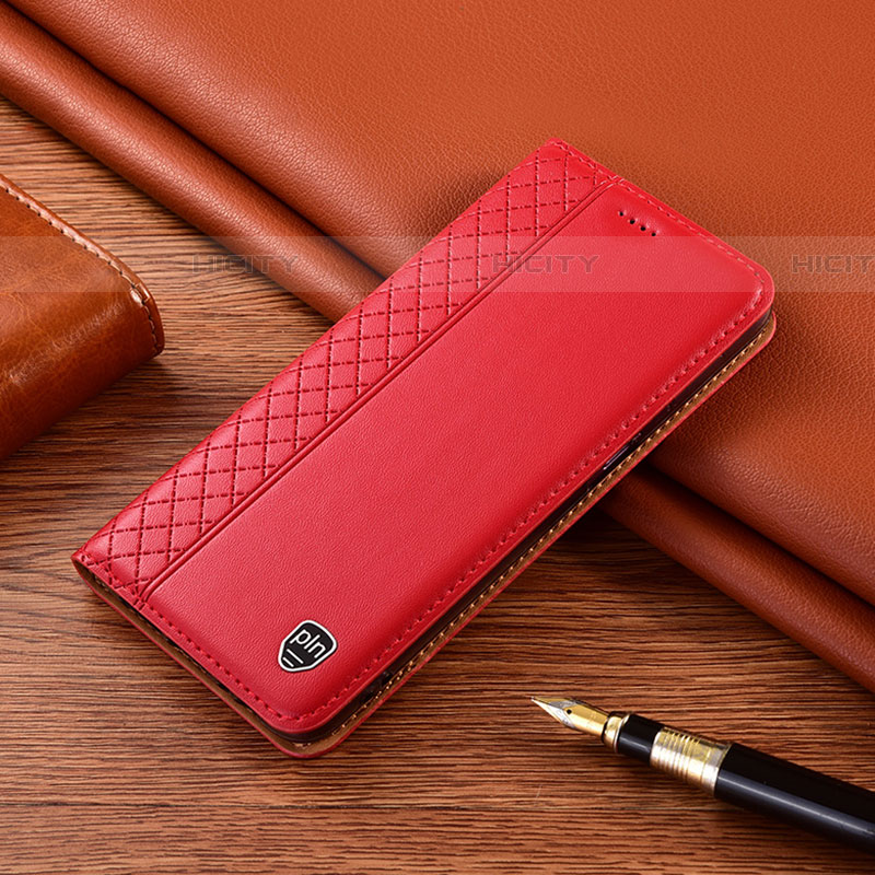 Funda de Cuero Cartera con Soporte Carcasa H07P para Samsung Galaxy F13 4G Rojo