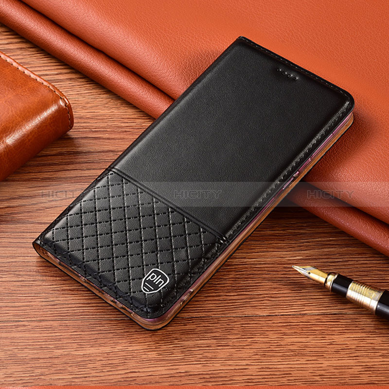 Funda de Cuero Cartera con Soporte Carcasa H07P para Xiaomi Redmi Note 10 Pro 5G Negro