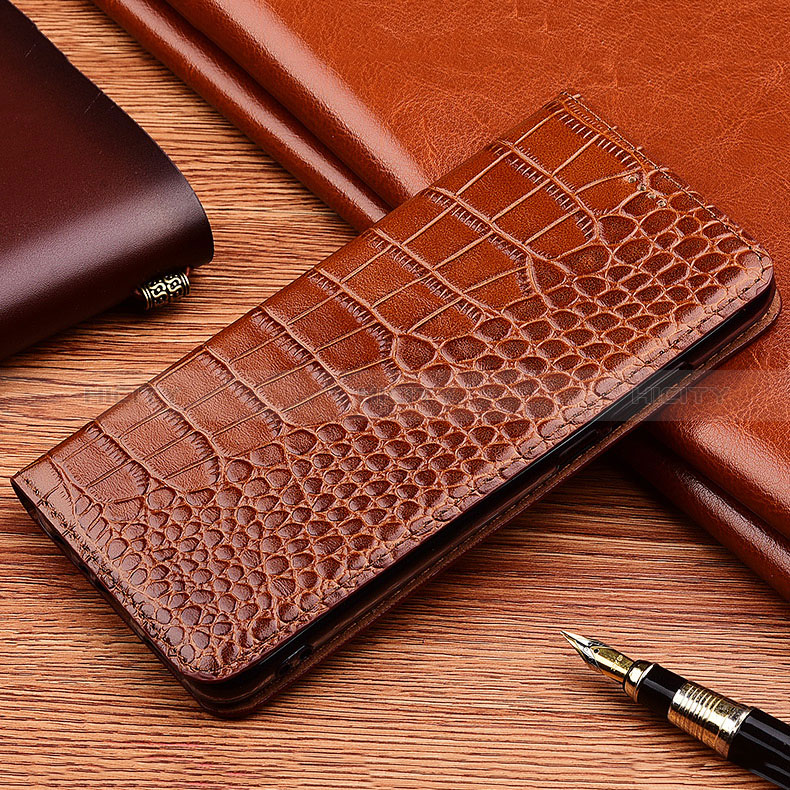 Funda de Cuero Cartera con Soporte Carcasa H08P para Apple iPhone 11 Marron Claro