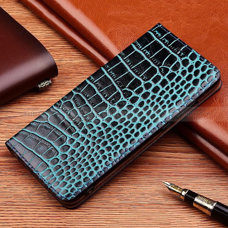 Funda de Cuero Cartera con Soporte Carcasa H08P para Apple iPhone 6 Plus Azul