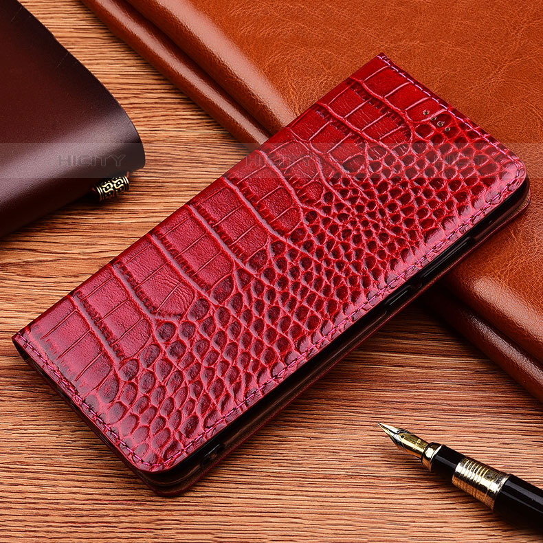 Funda de Cuero Cartera con Soporte Carcasa H08P para Google Pixel 7 5G Rojo