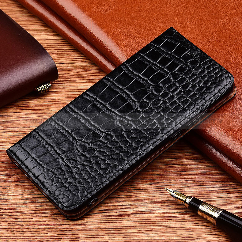 Funda de Cuero Cartera con Soporte Carcasa H08P para Huawei Honor 60 Pro 5G Negro