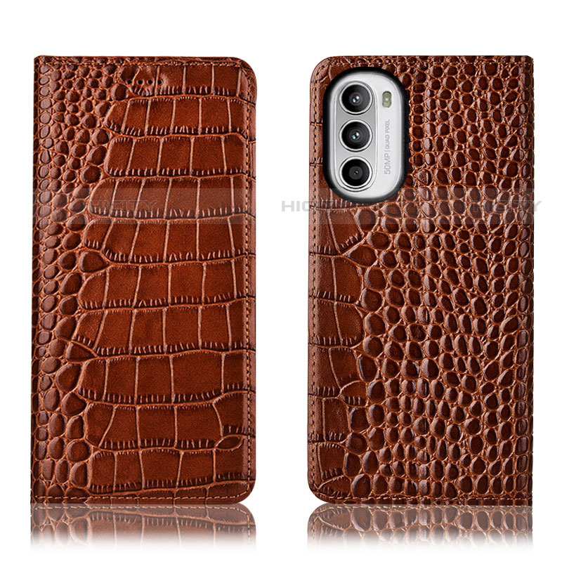 Funda de Cuero Cartera con Soporte Carcasa H08P para Motorola Moto Edge (2022) 5G