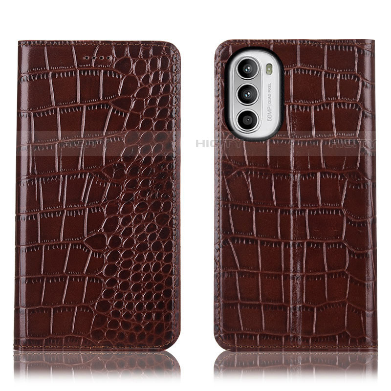 Funda de Cuero Cartera con Soporte Carcasa H08P para Motorola Moto Edge (2022) 5G