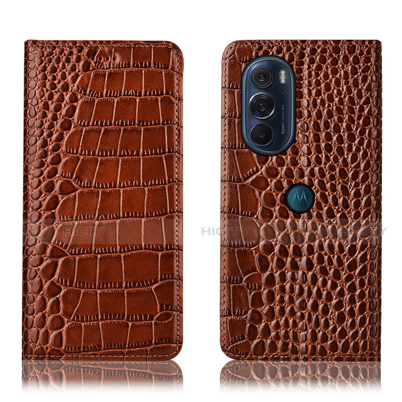 Funda de Cuero Cartera con Soporte Carcasa H08P para Motorola Moto Edge 30 Pro 5G