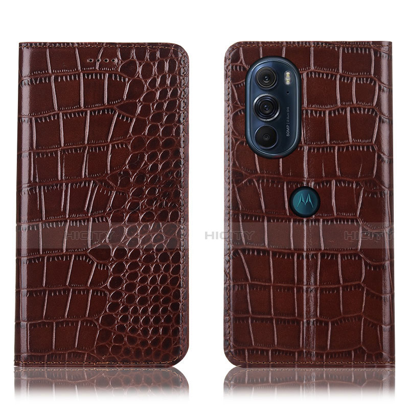 Funda de Cuero Cartera con Soporte Carcasa H08P para Motorola Moto Edge 30 Pro 5G