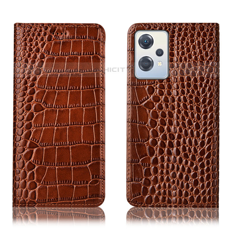 Funda de Cuero Cartera con Soporte Carcasa H08P para OnePlus Nord CE 2 Lite 5G Marron Claro