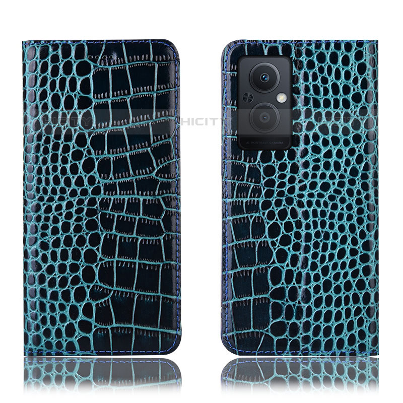 Funda de Cuero Cartera con Soporte Carcasa H08P para OnePlus Nord N20 5G Azul