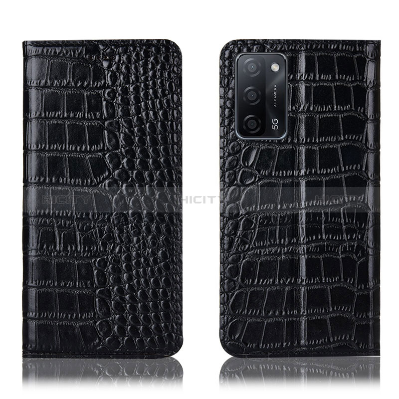 Funda de Cuero Cartera con Soporte Carcasa H08P para Oppo A56 5G