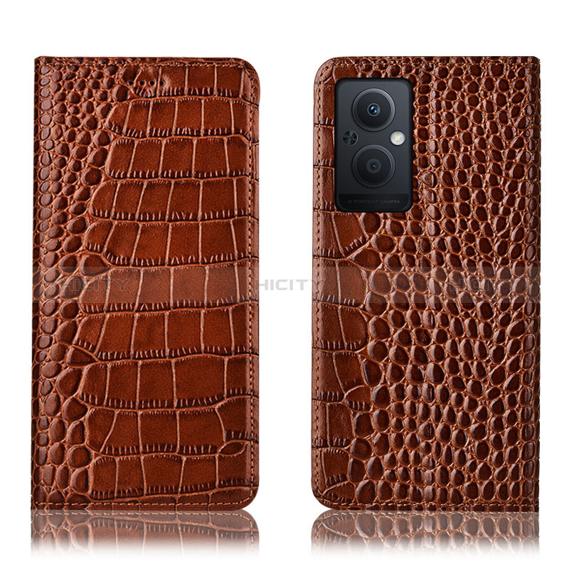 Funda de Cuero Cartera con Soporte Carcasa H08P para Oppo A96 5G