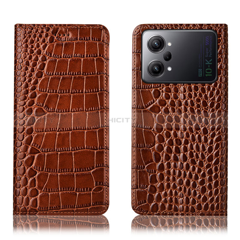 Funda de Cuero Cartera con Soporte Carcasa H08P para Oppo K10 Pro 5G Marron Claro