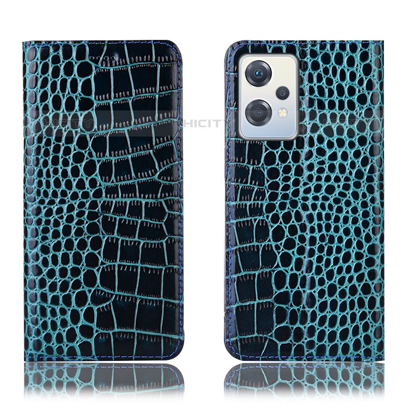 Funda de Cuero Cartera con Soporte Carcasa H08P para Oppo K10X 5G Azul