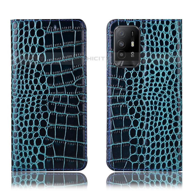 Funda de Cuero Cartera con Soporte Carcasa H08P para Oppo Reno5 Z 5G