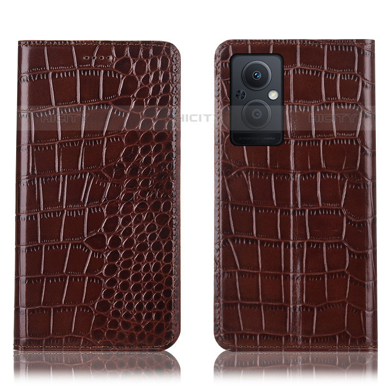 Funda de Cuero Cartera con Soporte Carcasa H08P para Oppo Reno7 Z 5G