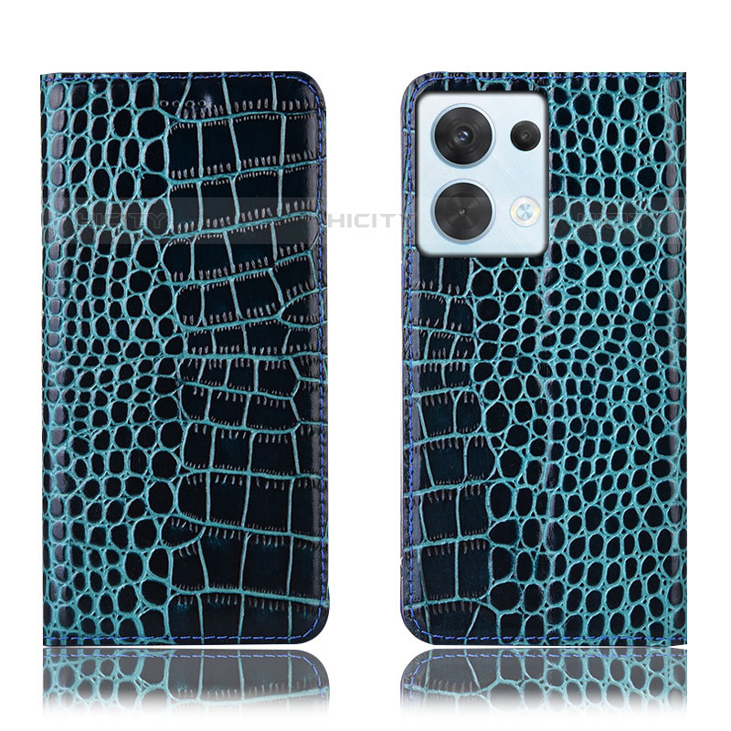 Funda de Cuero Cartera con Soporte Carcasa H08P para Oppo Reno8 5G