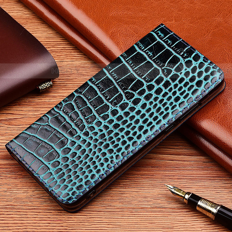 Funda de Cuero Cartera con Soporte Carcasa H08P para Samsung Galaxy A34 5G Azul