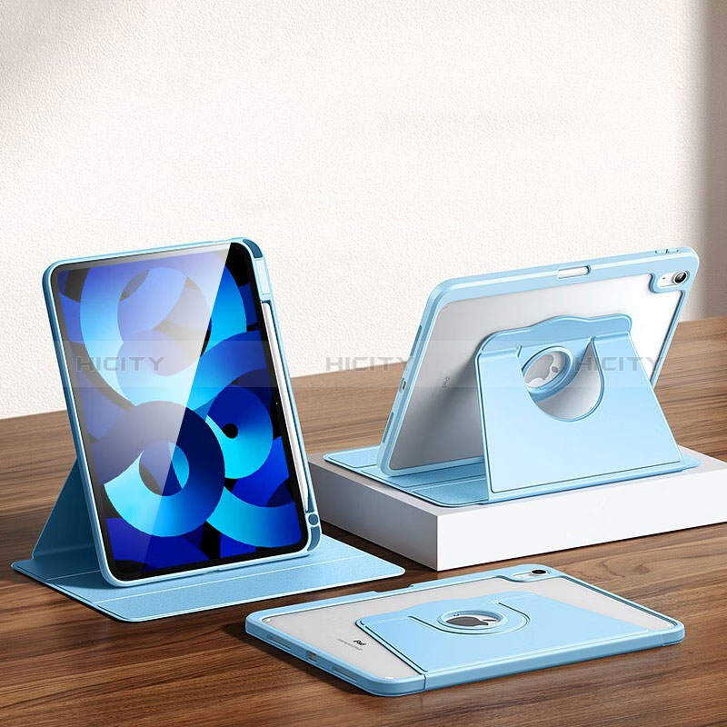 Funda de Cuero Cartera con Soporte Carcasa H09 para Apple iPad 10.9 (2022) Azul