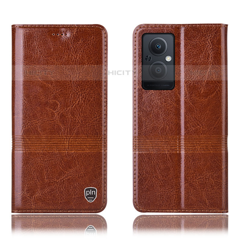 Funda de Cuero Cartera con Soporte Carcasa H09P para OnePlus Nord N20 5G Marron Claro