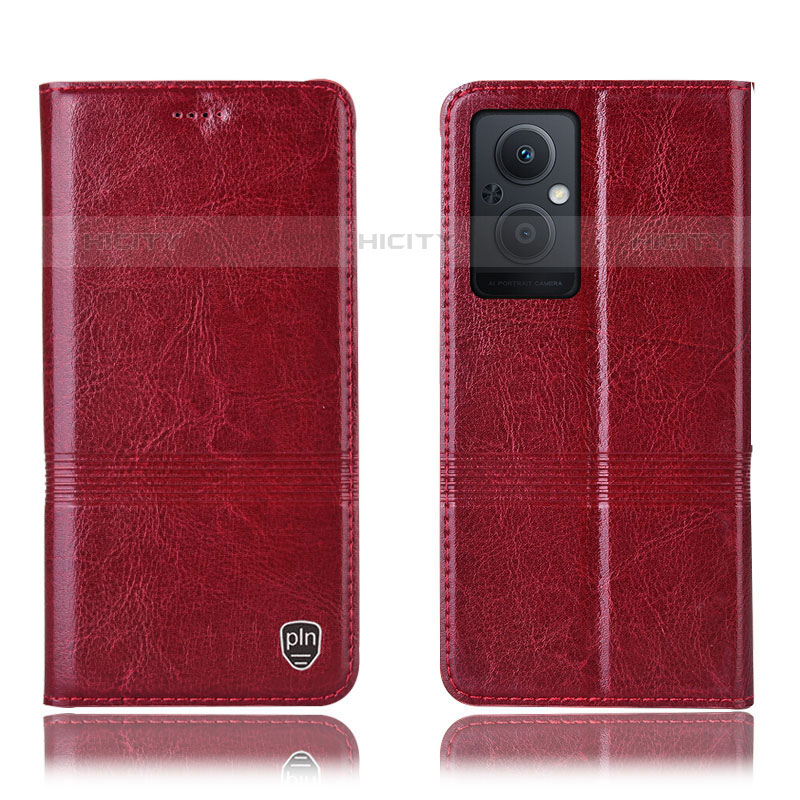 Funda de Cuero Cartera con Soporte Carcasa H09P para OnePlus Nord N20 5G Rojo