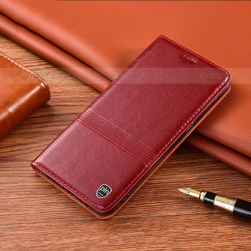 Funda de Cuero Cartera con Soporte Carcasa H09P para Oppo A53 Rojo