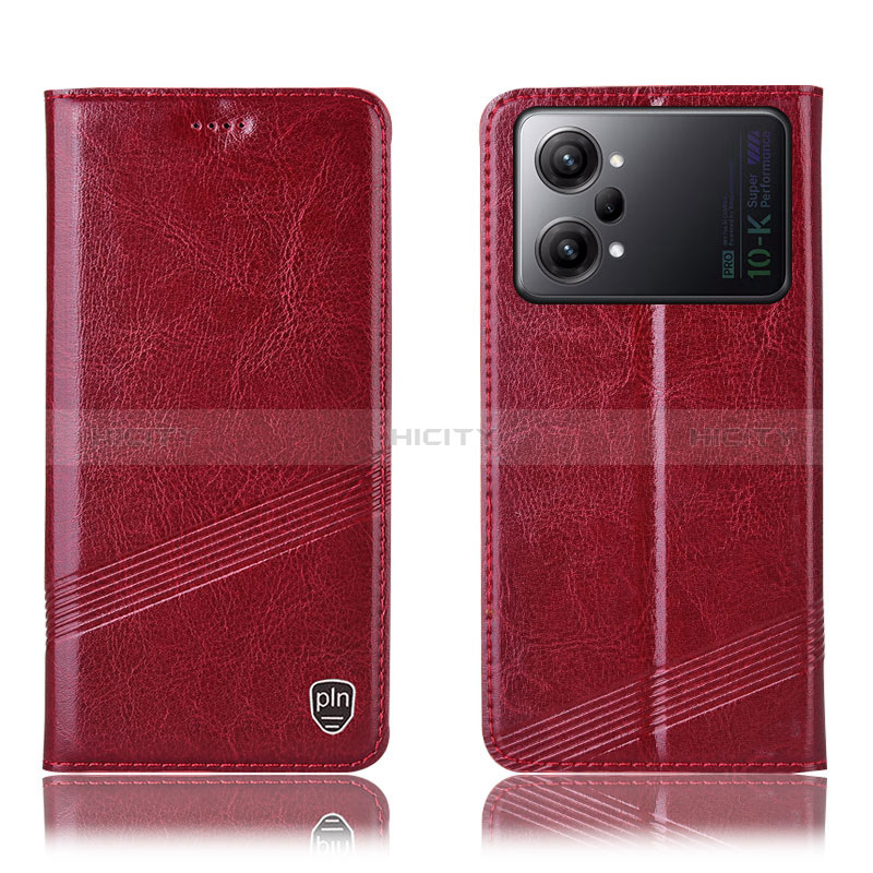 Funda de Cuero Cartera con Soporte Carcasa H09P para Oppo K10 Pro 5G Rojo