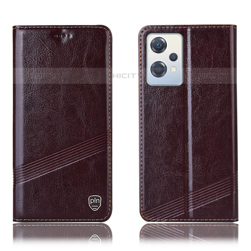 Funda de Cuero Cartera con Soporte Carcasa H09P para Oppo K10X 5G Marron